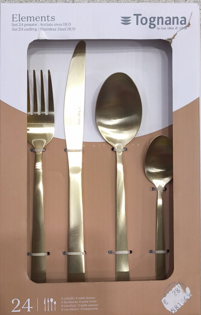 Set 24 posate oro Tognana